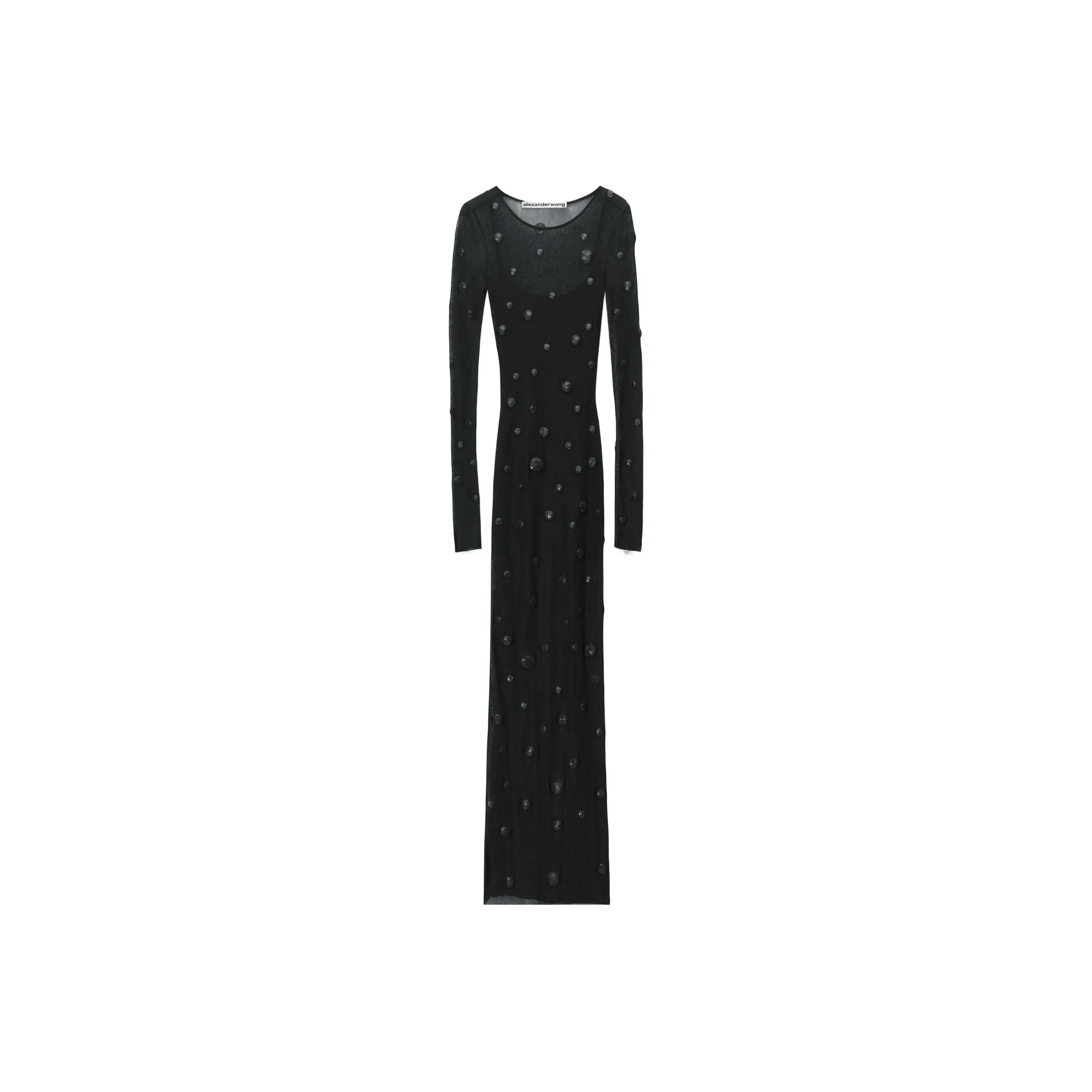 Alexander Wang Semi Sheer Ribbed Midi Dress