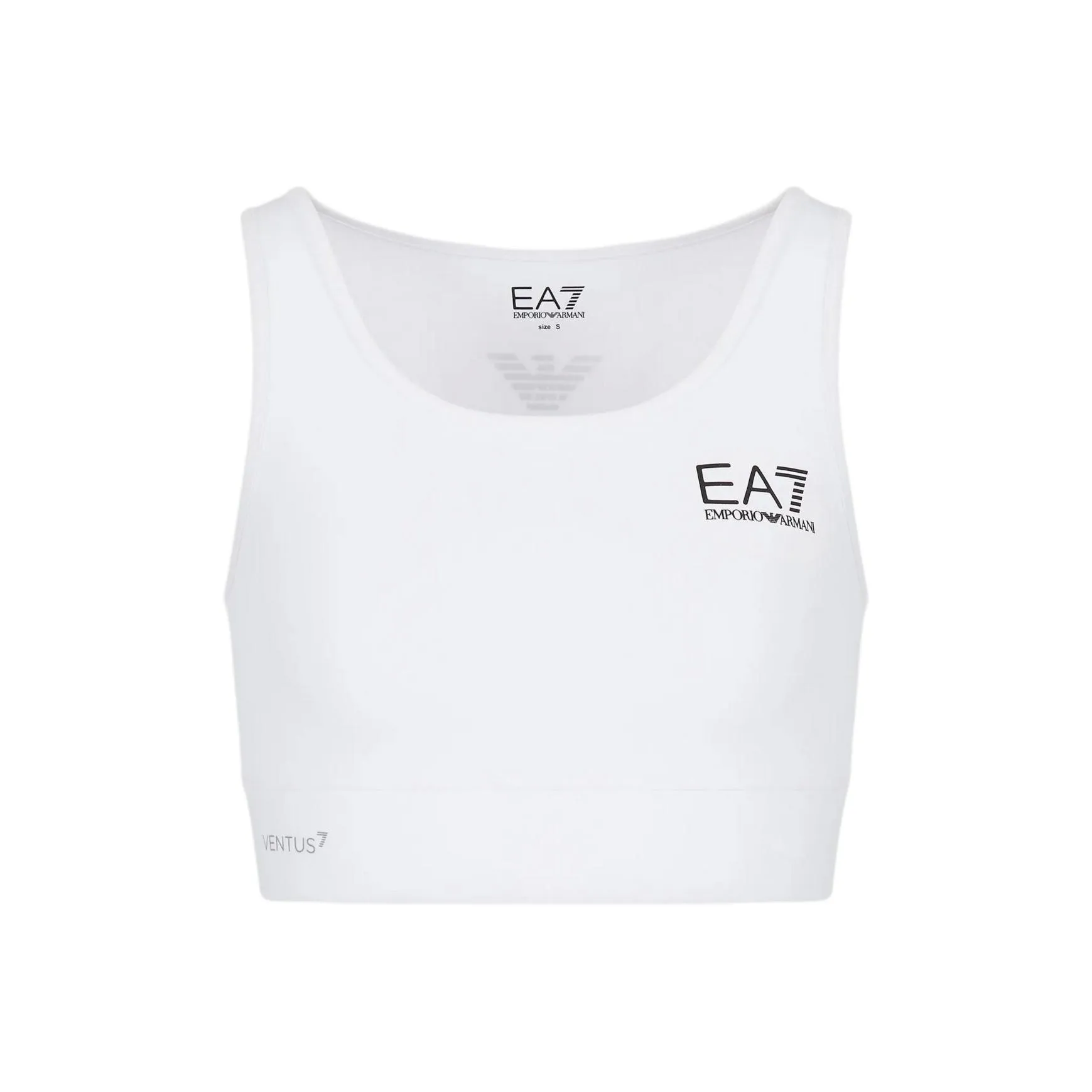 EMPORIO ARMANI Logo Printed Square Neck Sports Bra