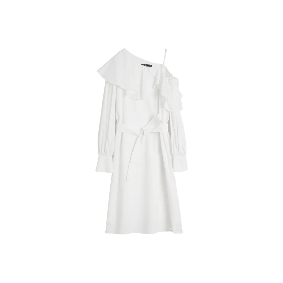 ELLE Long Sleeved Dresses Women's White