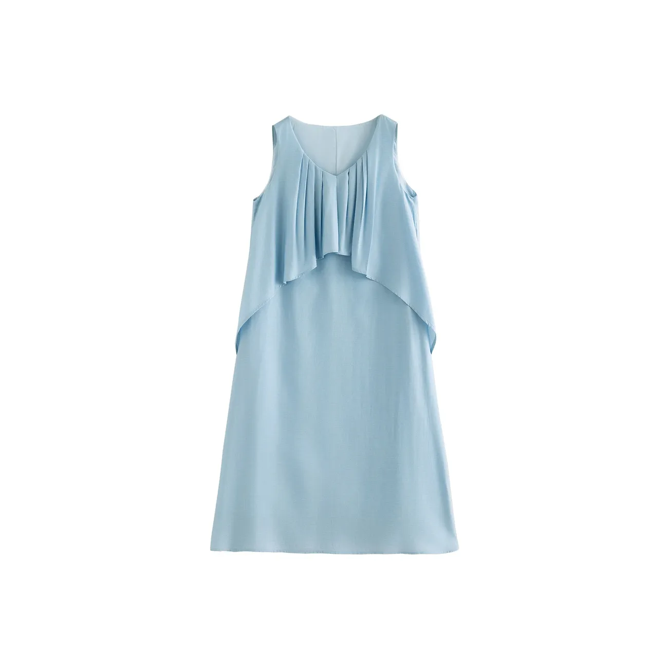 Initial Language Без рукавов Платье Женское Аква Синий