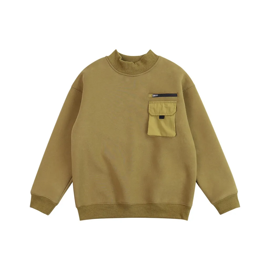 Pure And Good Толстовка Горчичный Зеленый Подростки