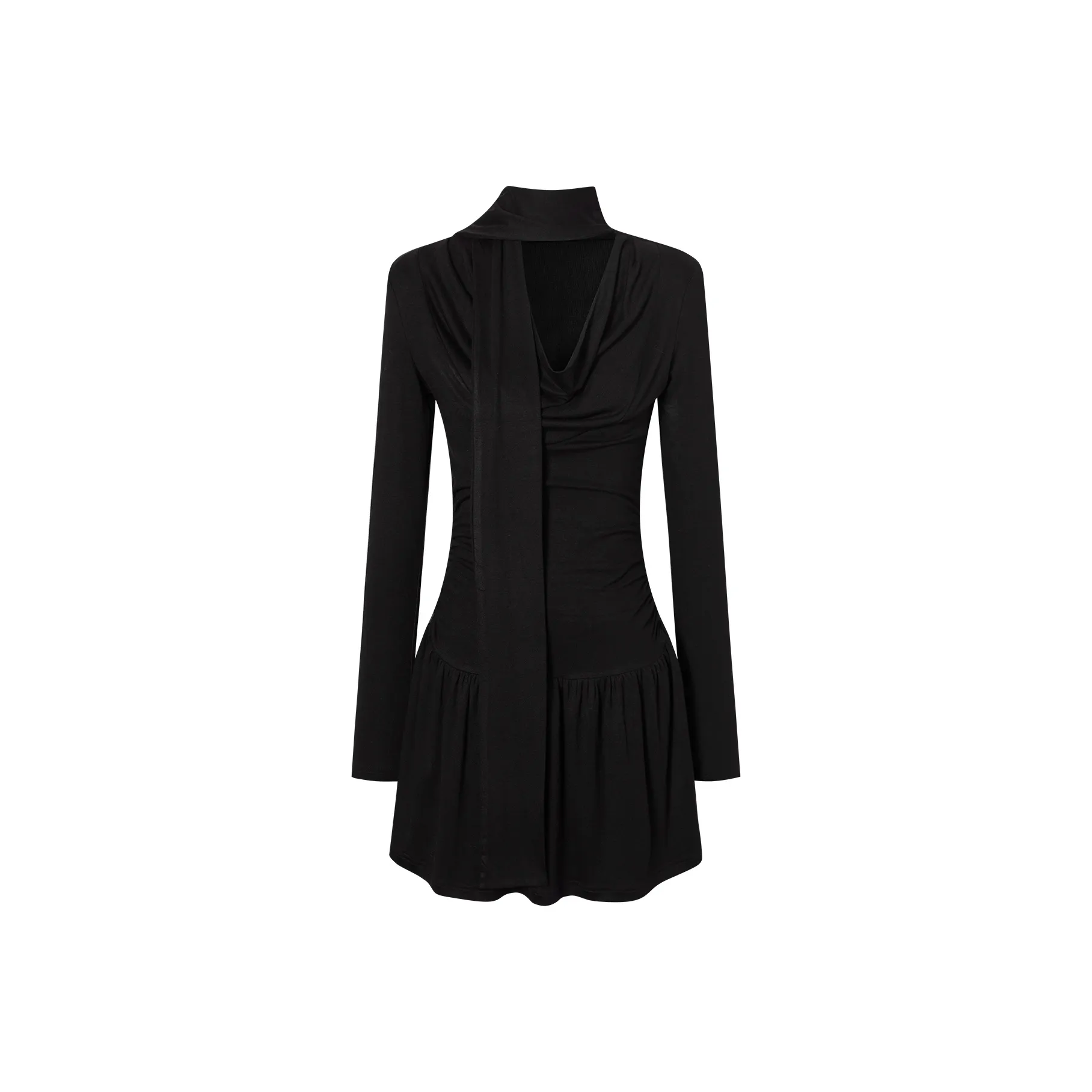 I'M ONE Длинное платье с длинными рукавами женское черное