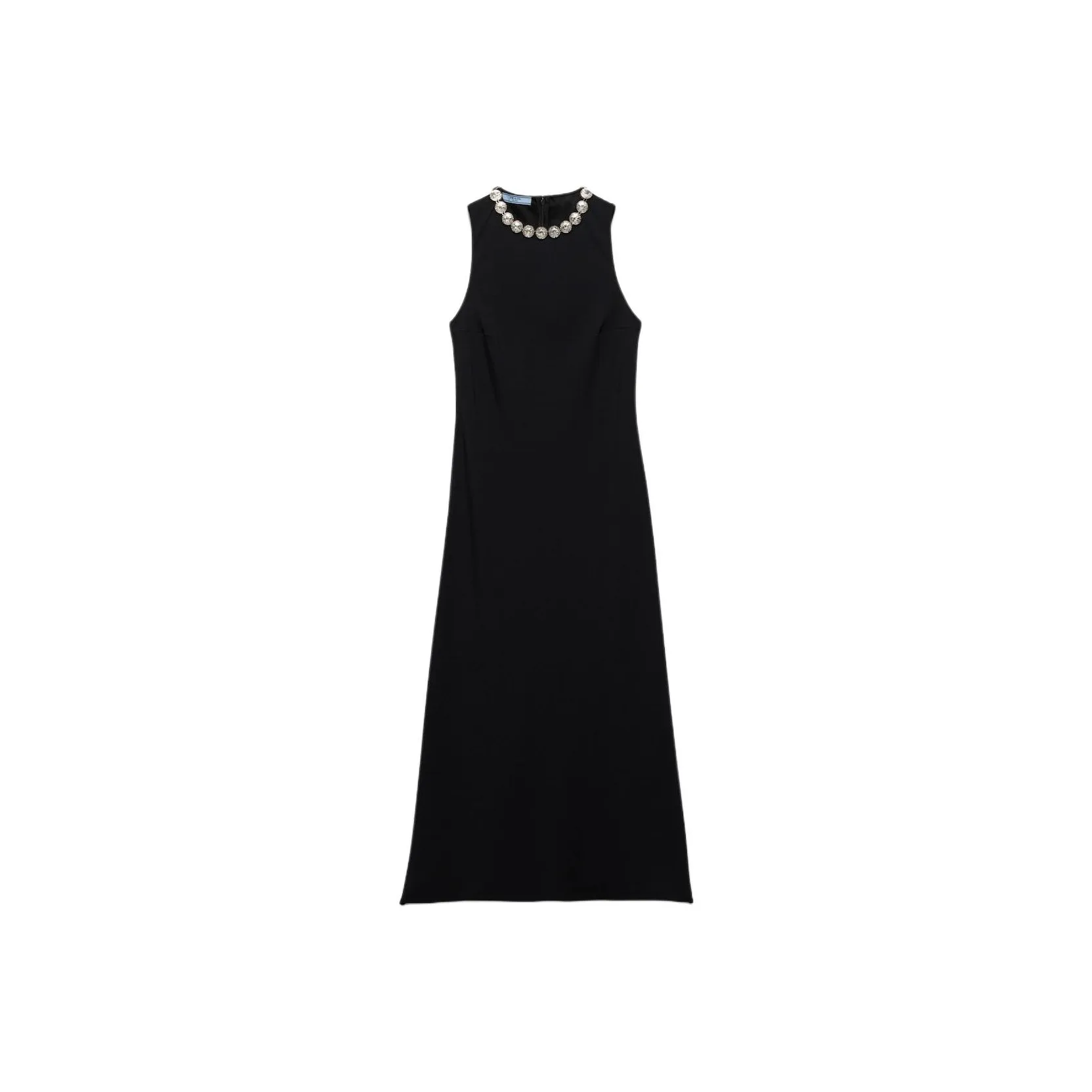 PRADA Embellished Sleeveless Midi Dress