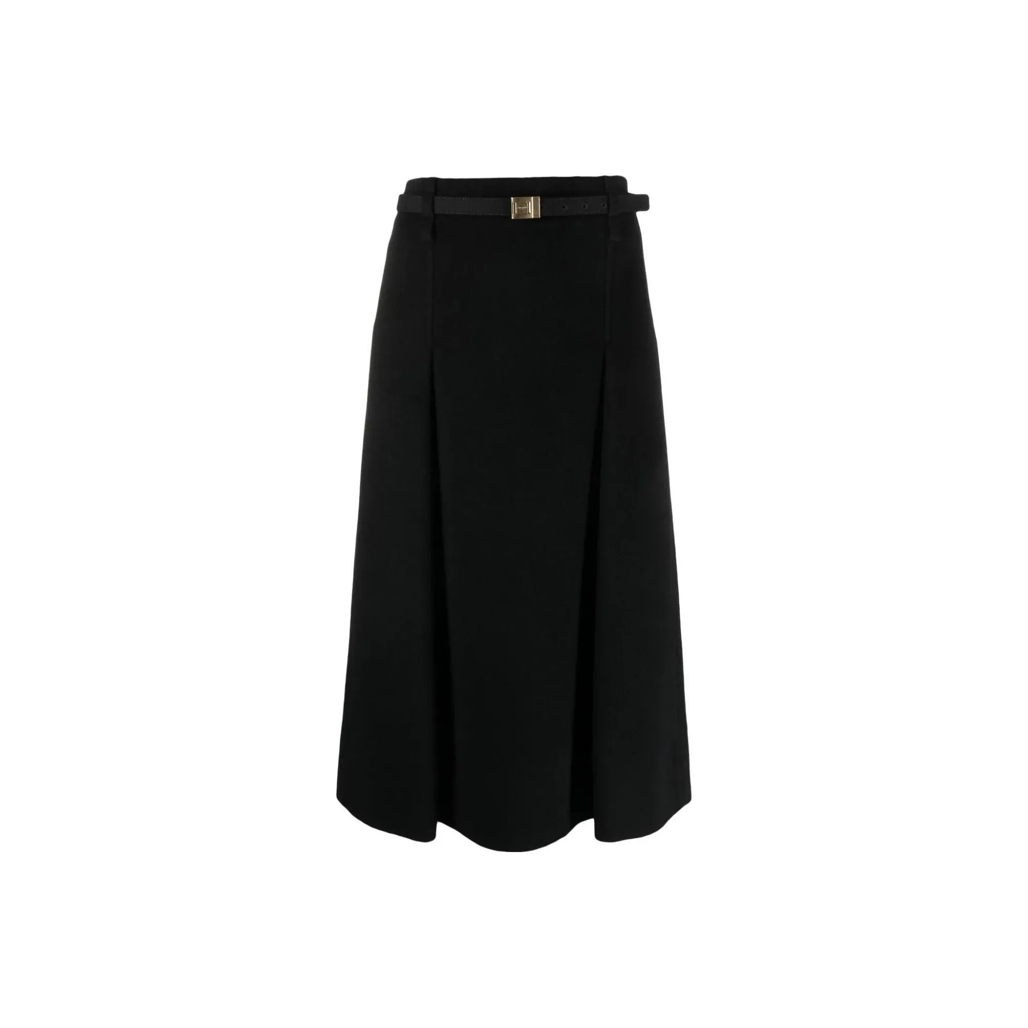 SAINT LAURENT Wool blend A line Midi Skirt