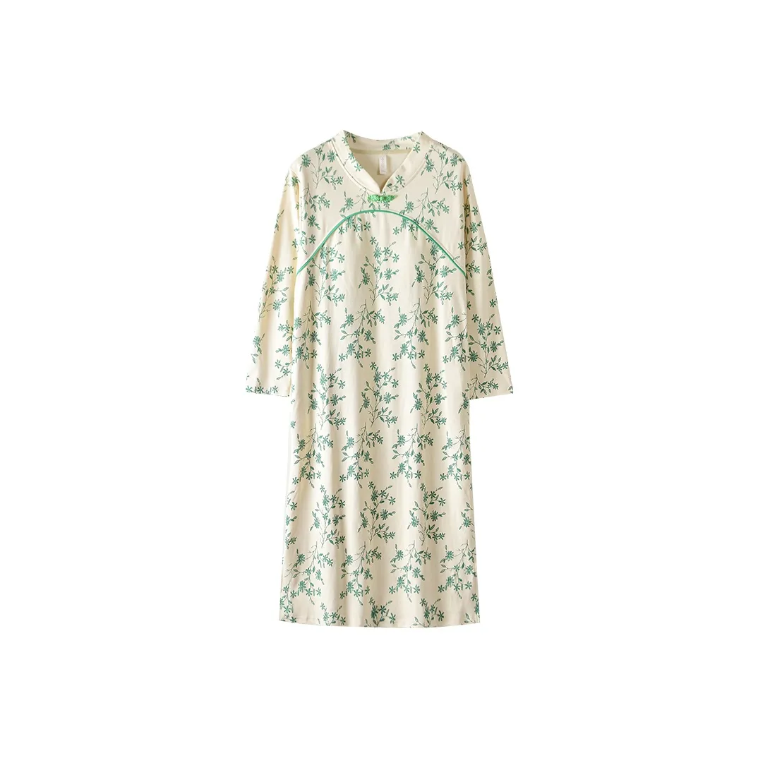 Lan Miao Long Sleeved Dress Women's Emerald Green