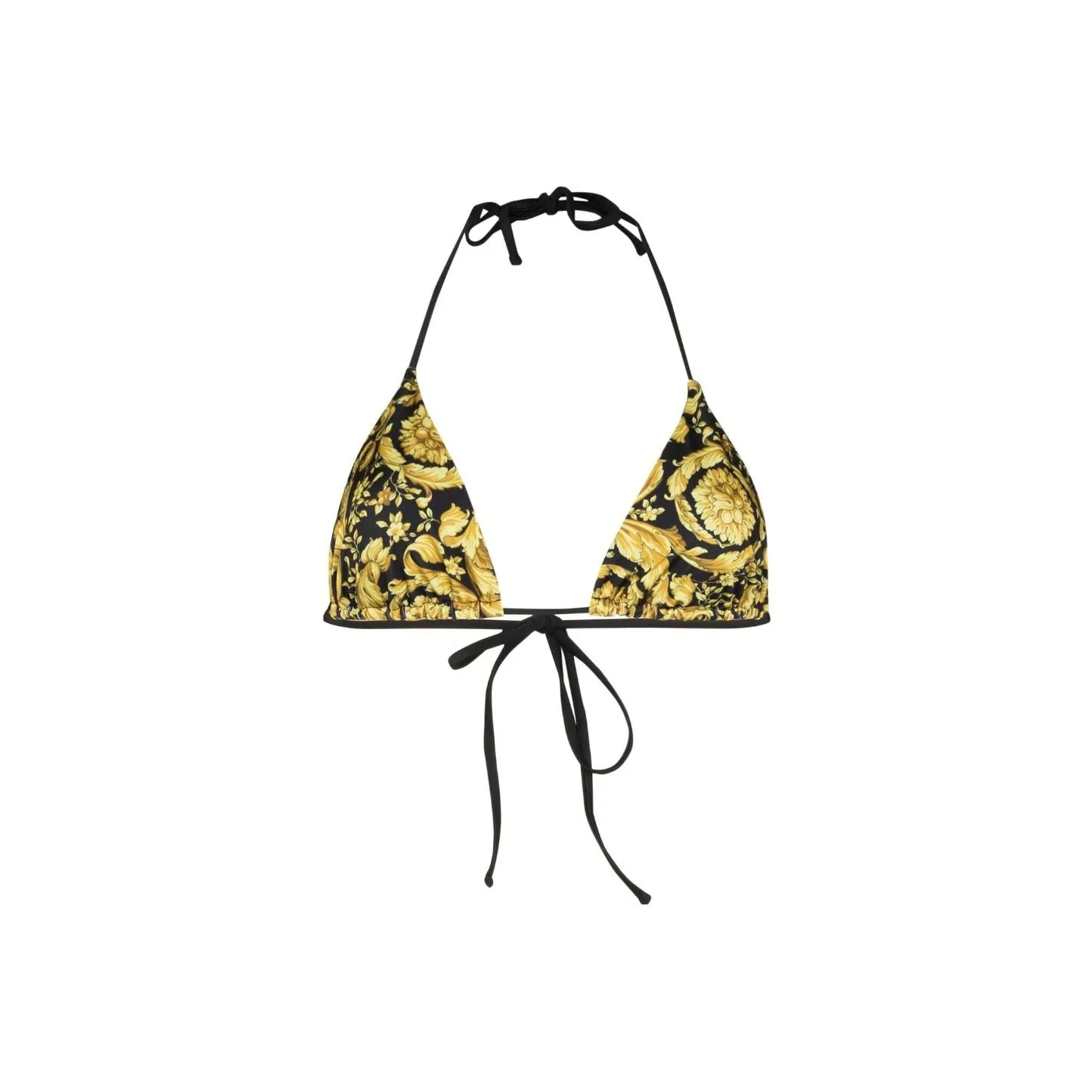 VERSACE Barocco Print Bikini Top 'Black/Gold'
