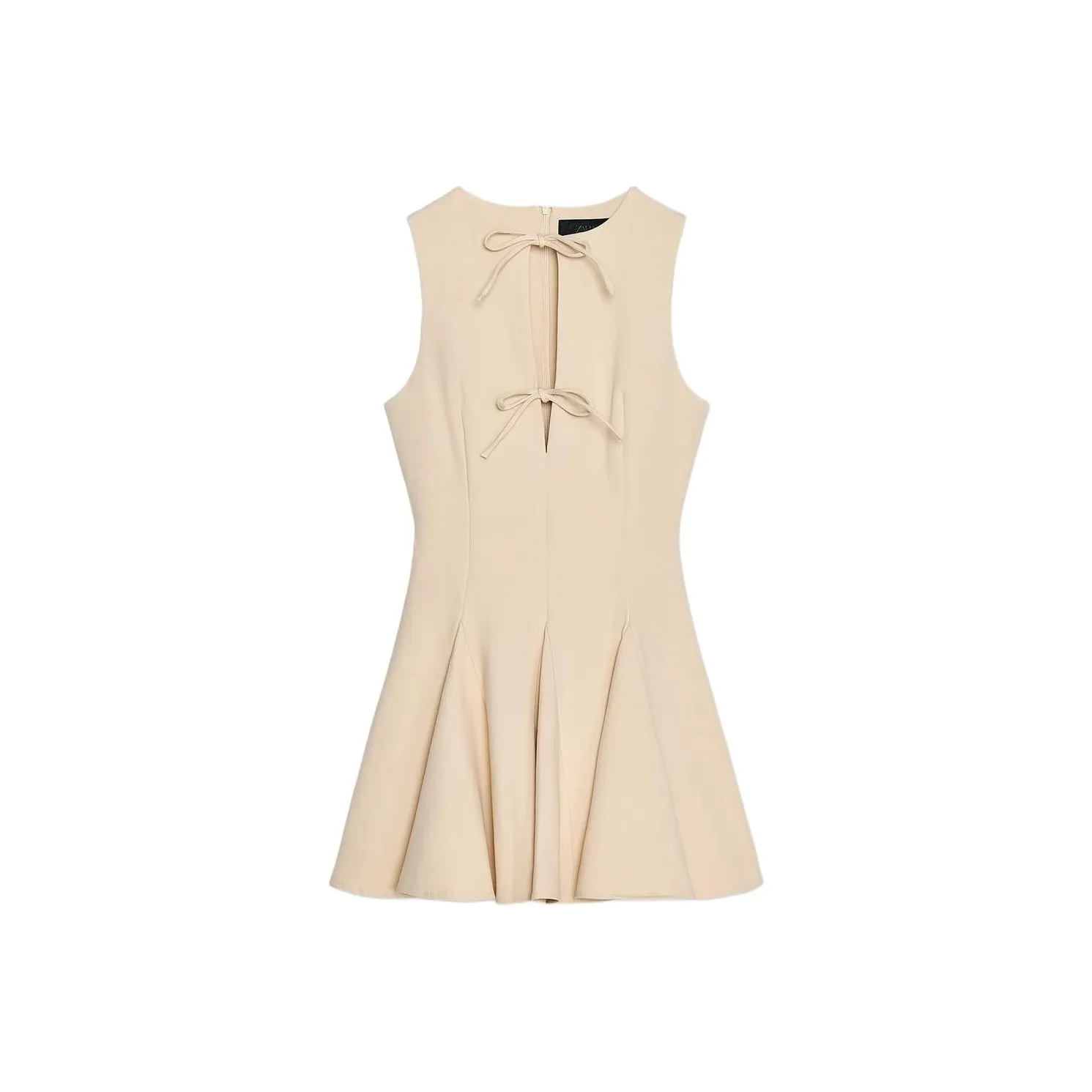 ZARA Sleeveless Dress Women's Beige