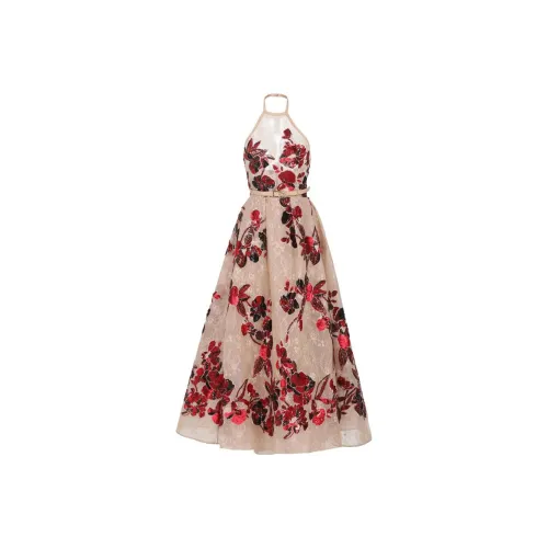 ELIE SAAB Красное Женское Платье без рукавов
