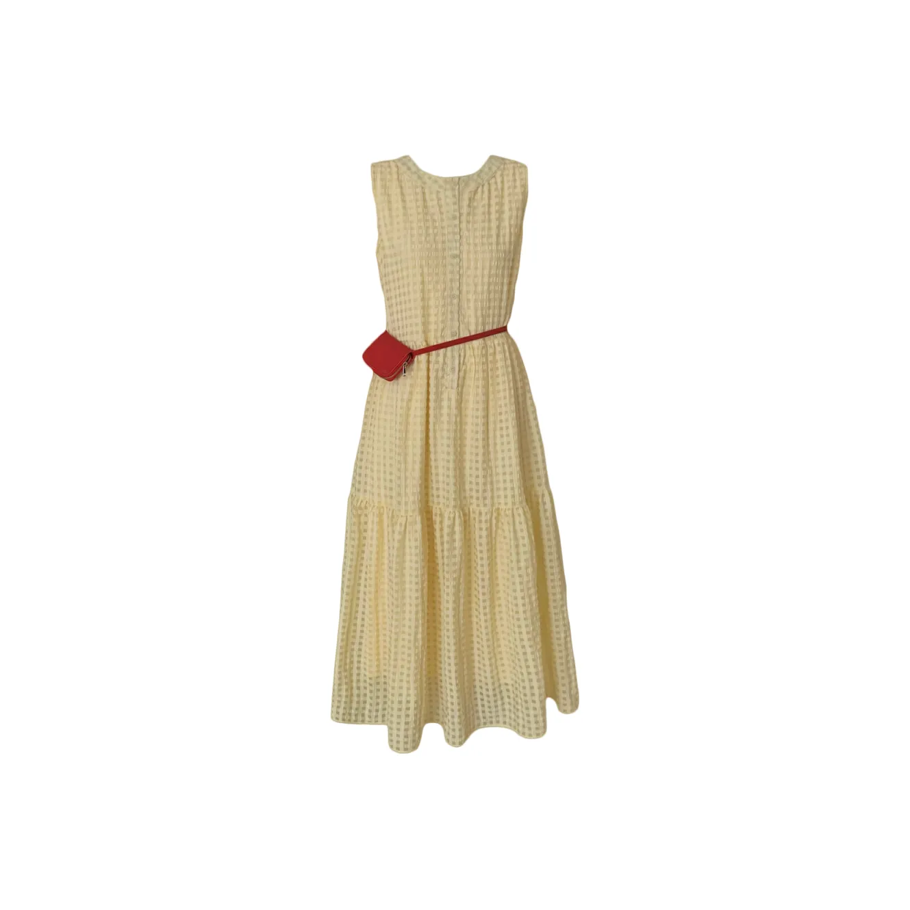 GLEE DIARY Sleeveless Dress Unisex Yellow