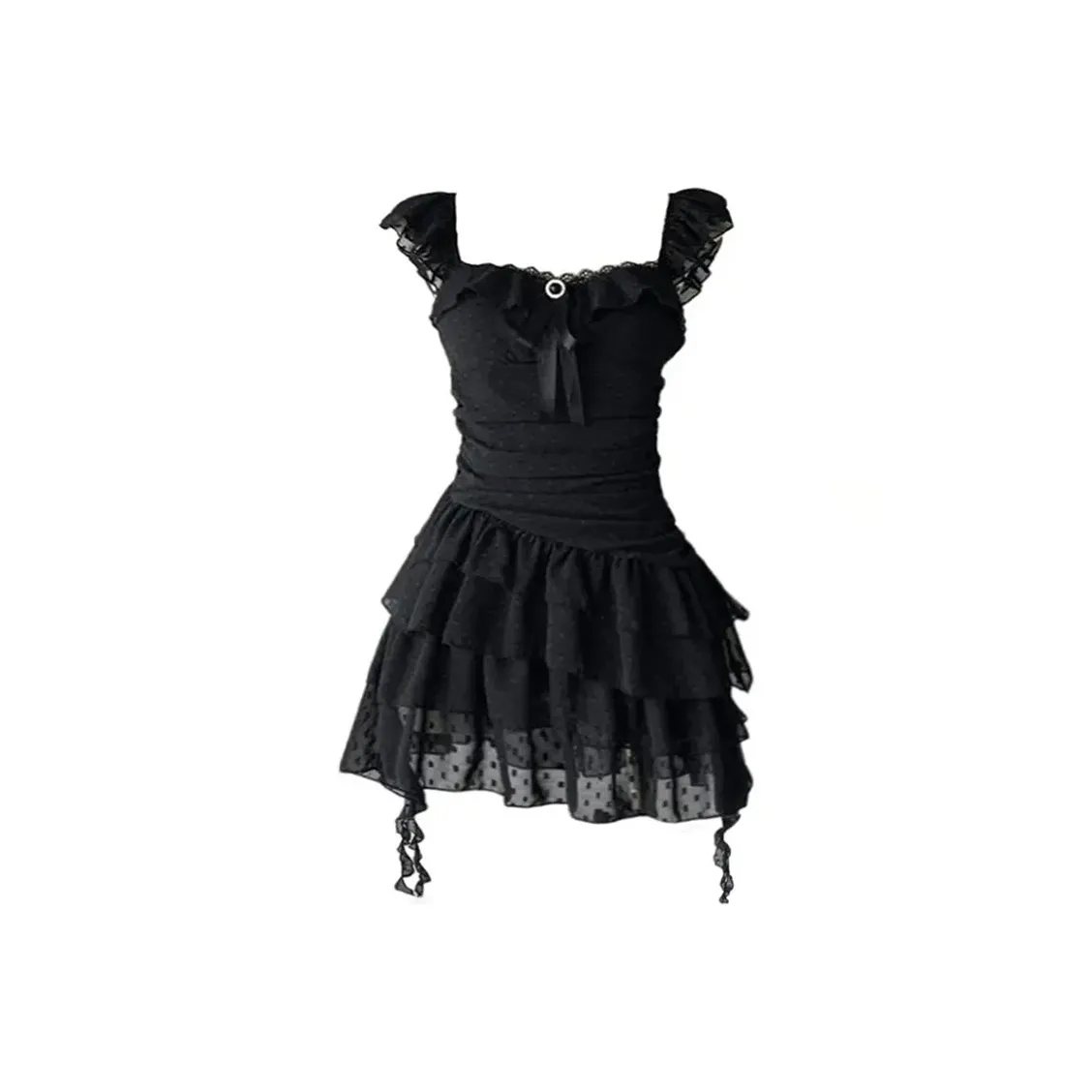 SKYA Черный с Бант Женские Слиплатья