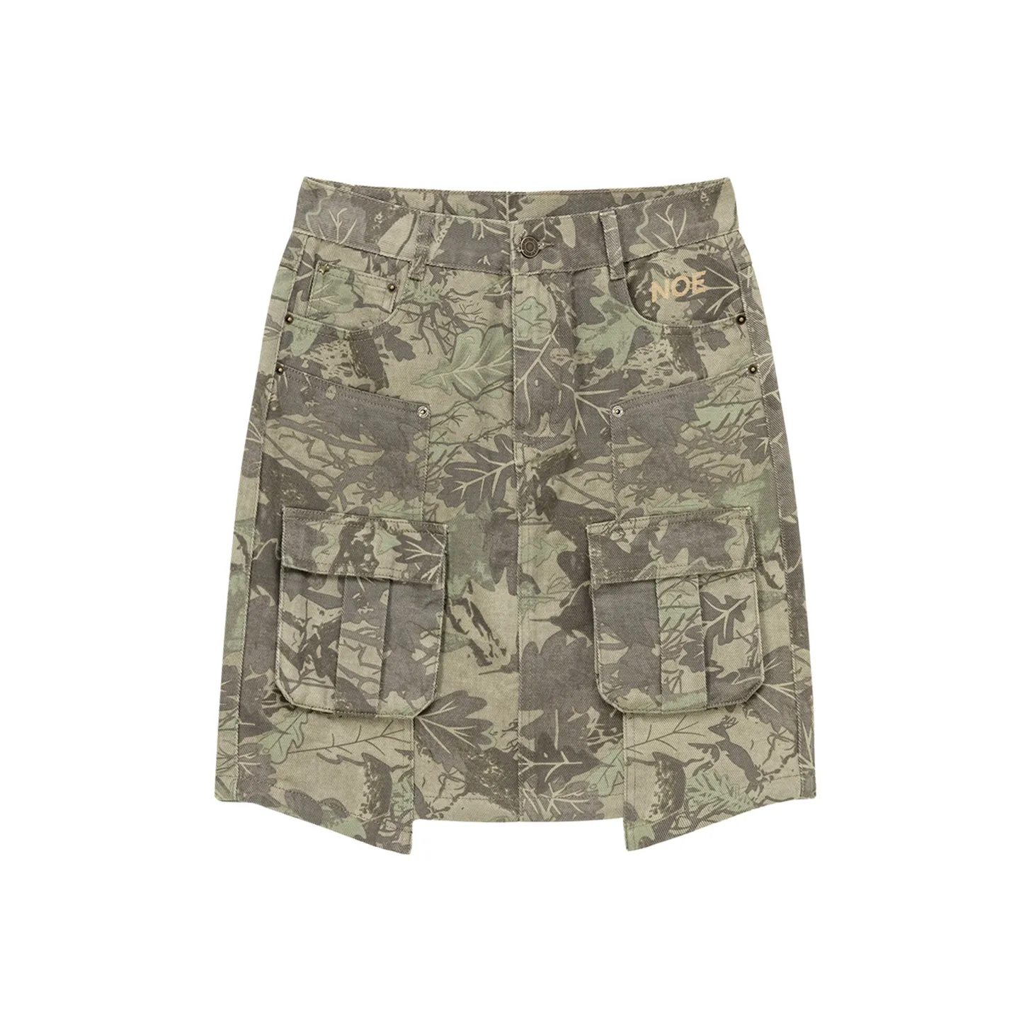 NO ONE ELSE Зеленый камуфляж Женские Повседневные короткие юбки