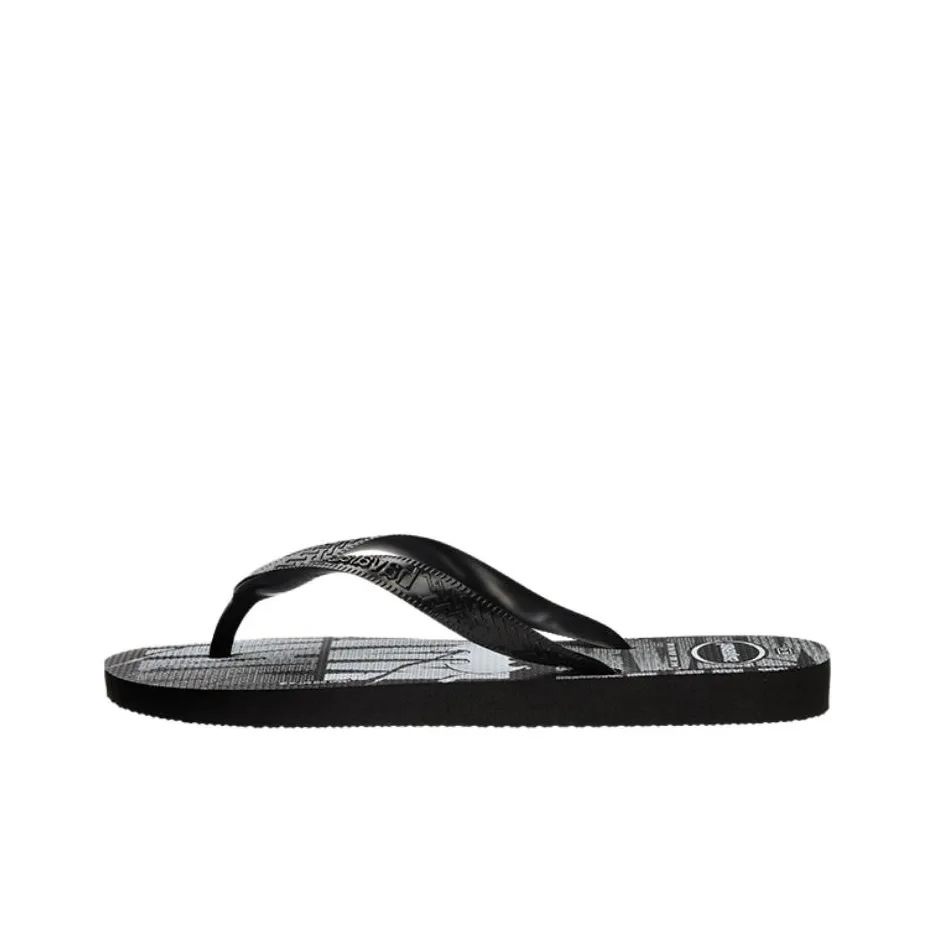 Havaianas Резиновая подошва устойчивая к истиранию шлепанцы мужские черные