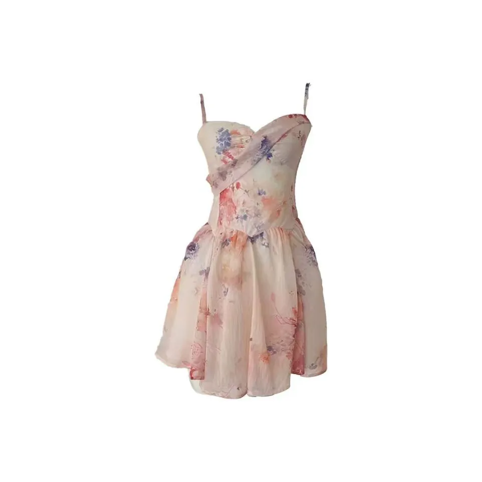 PUREIDOL Юбка Платье Женское Вишневый цветок Розовый