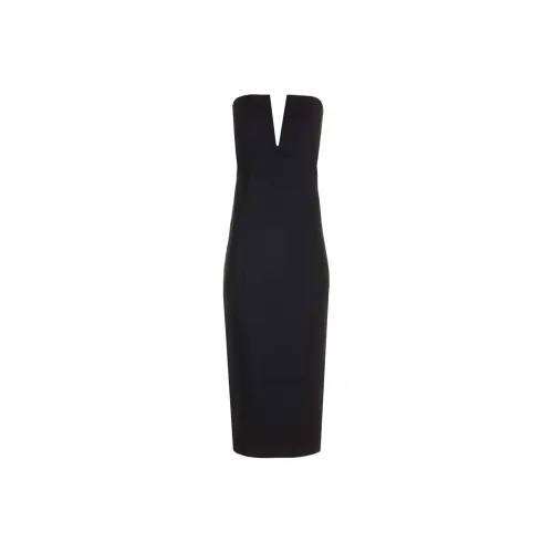 ROLAND MOURET Черное женское платье без рукавов