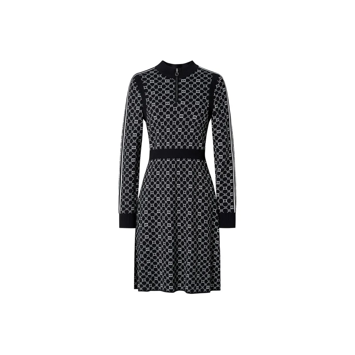 JZ. ANNAKRO Длинное платье с длинными рукавами женское цветочный черный