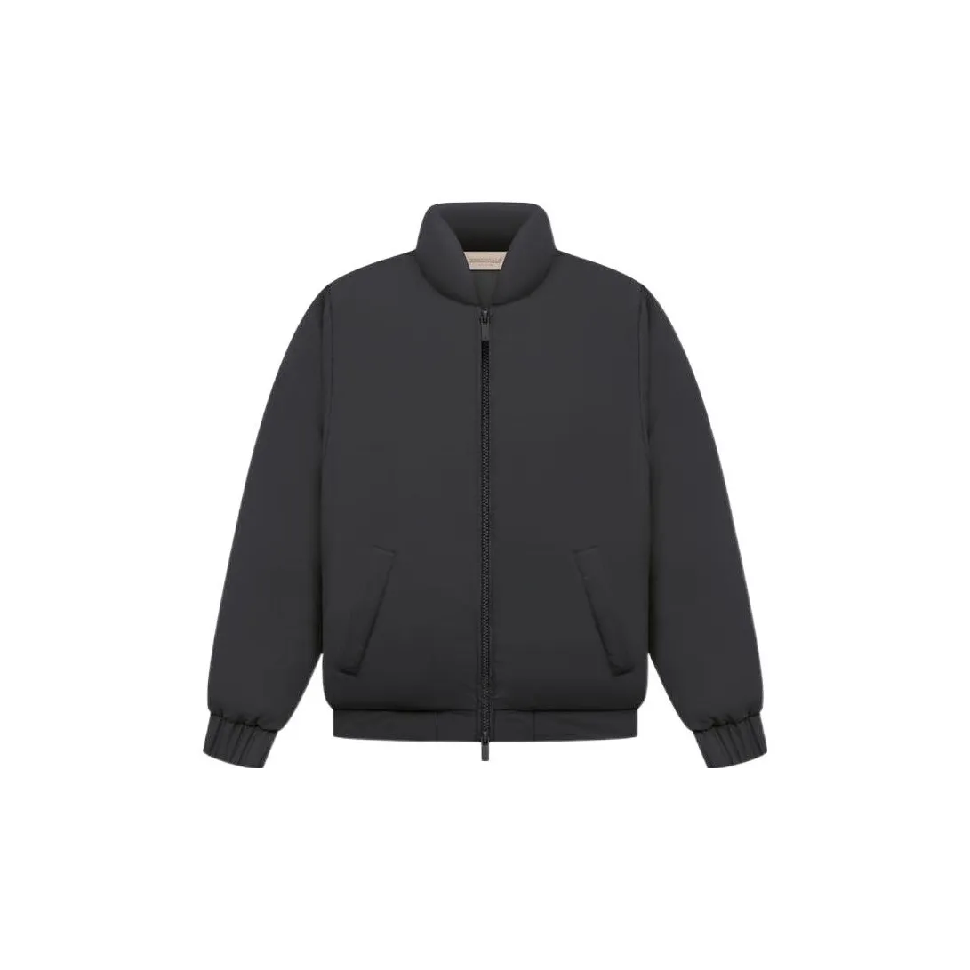 Fear Of God Essentials Хлопковый пуховик SS22 Пуховая куртка Железно-черный Железо Детский