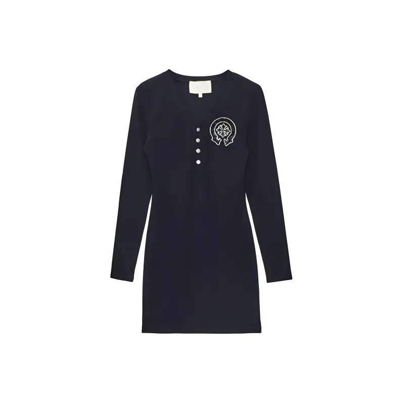 Ed Hardy SS24 Long Sleeved Dress Women's Black