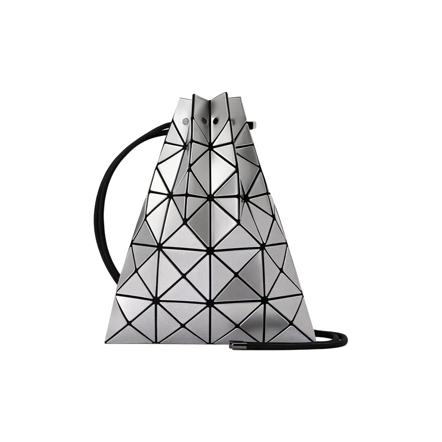 ISSEY MIYAKE PVC Bucket Bag, Shoulder Bag, Crossbody Bag Women's Silver