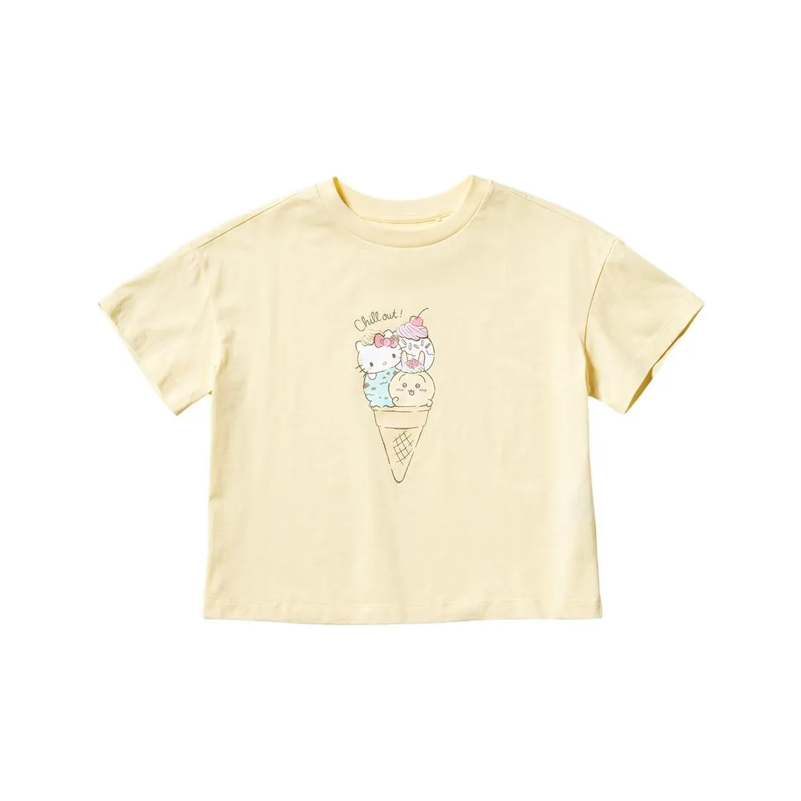UNIQLO x Sanrio Рубашка T Абрикосовый Желтый Детская