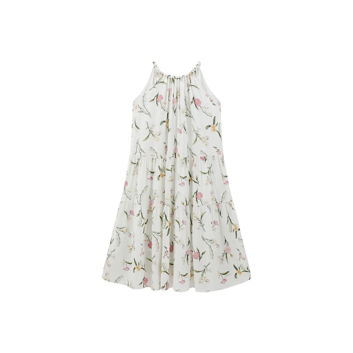 PEACEBIRD Slip Dress Women's White Halter
