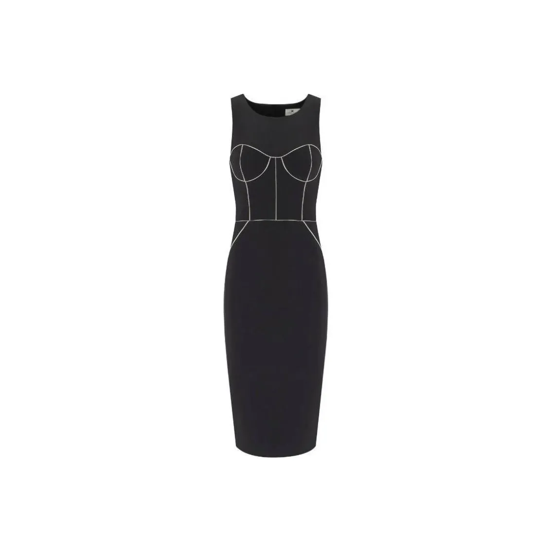 Elisabetta Franchi Contrast Piping Crêpe Sheath Dress