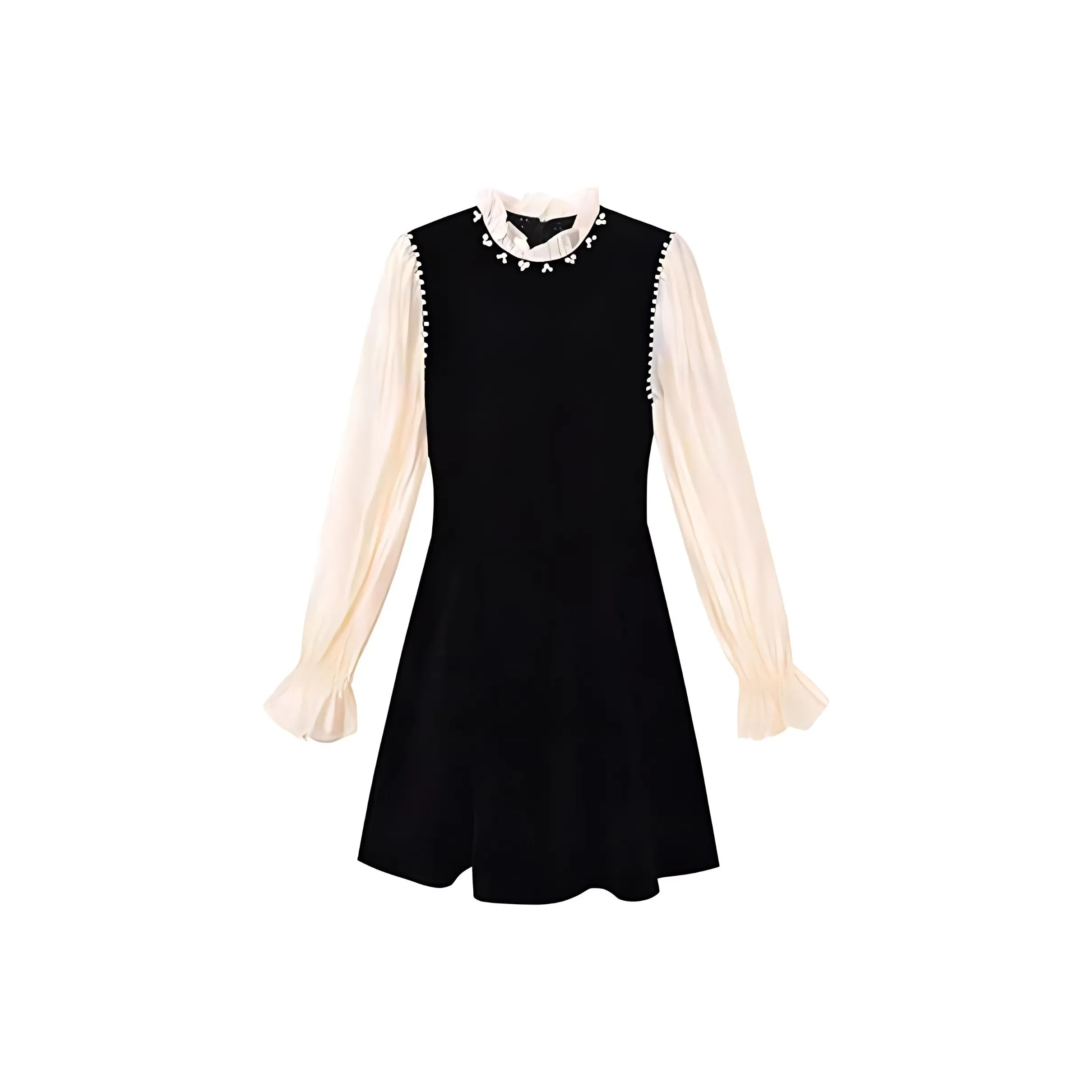 Nooidea Official Длинное платье с длинными рукавами женское черное