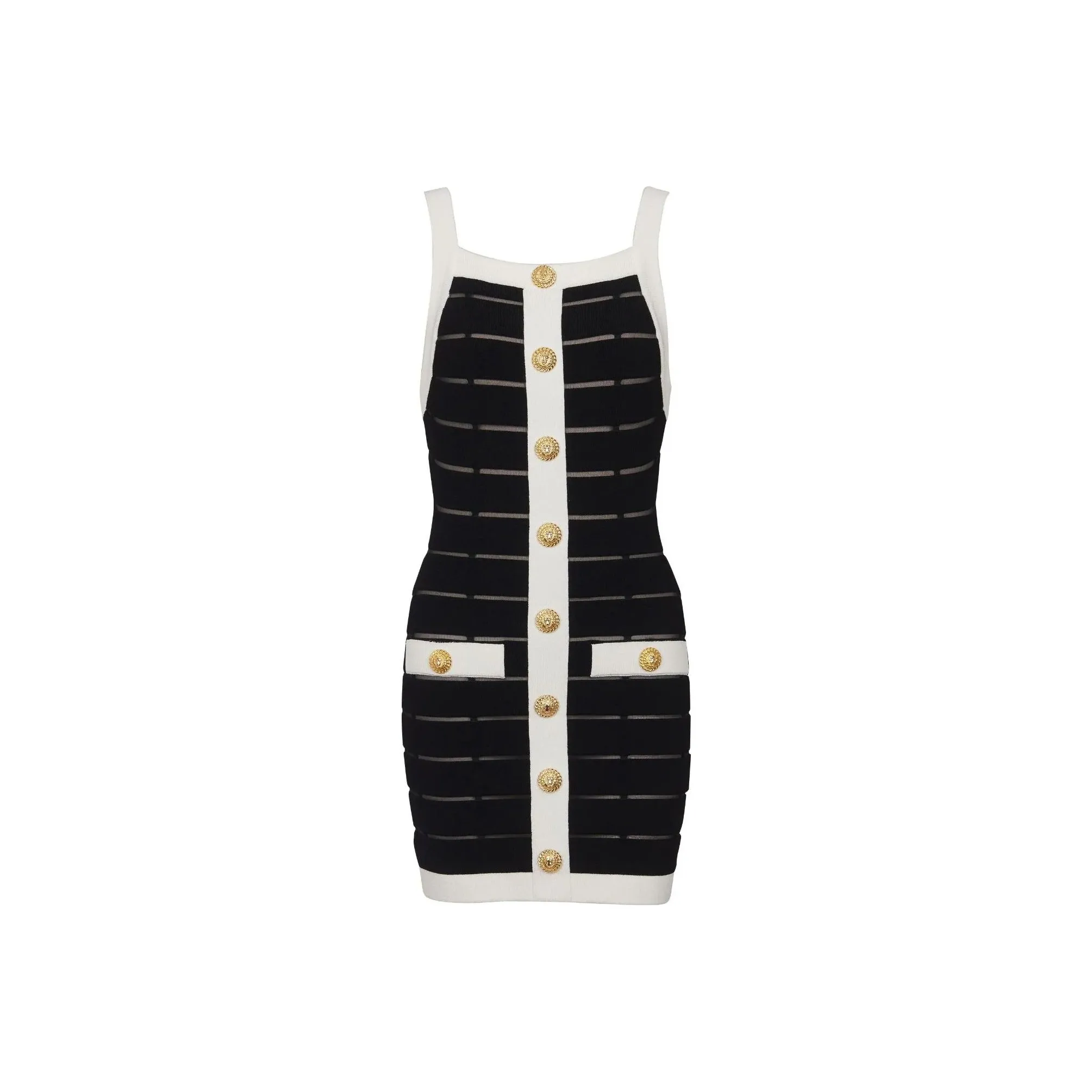 BALMAIN Mesh detailed Short Dress
