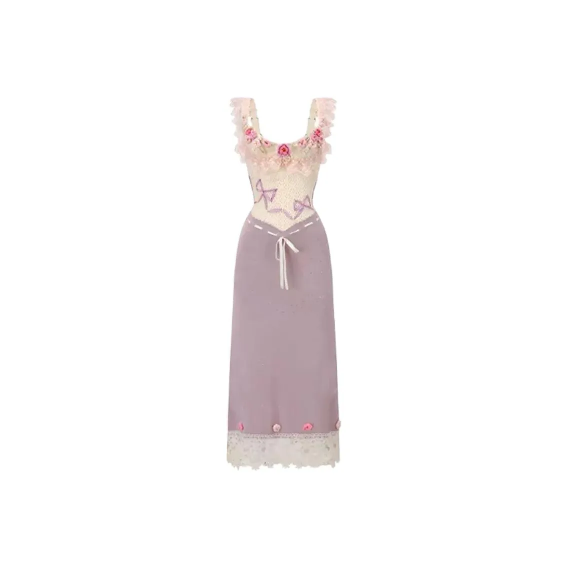 Zonibom Slip Dress Women's Pink Butterfly Purple