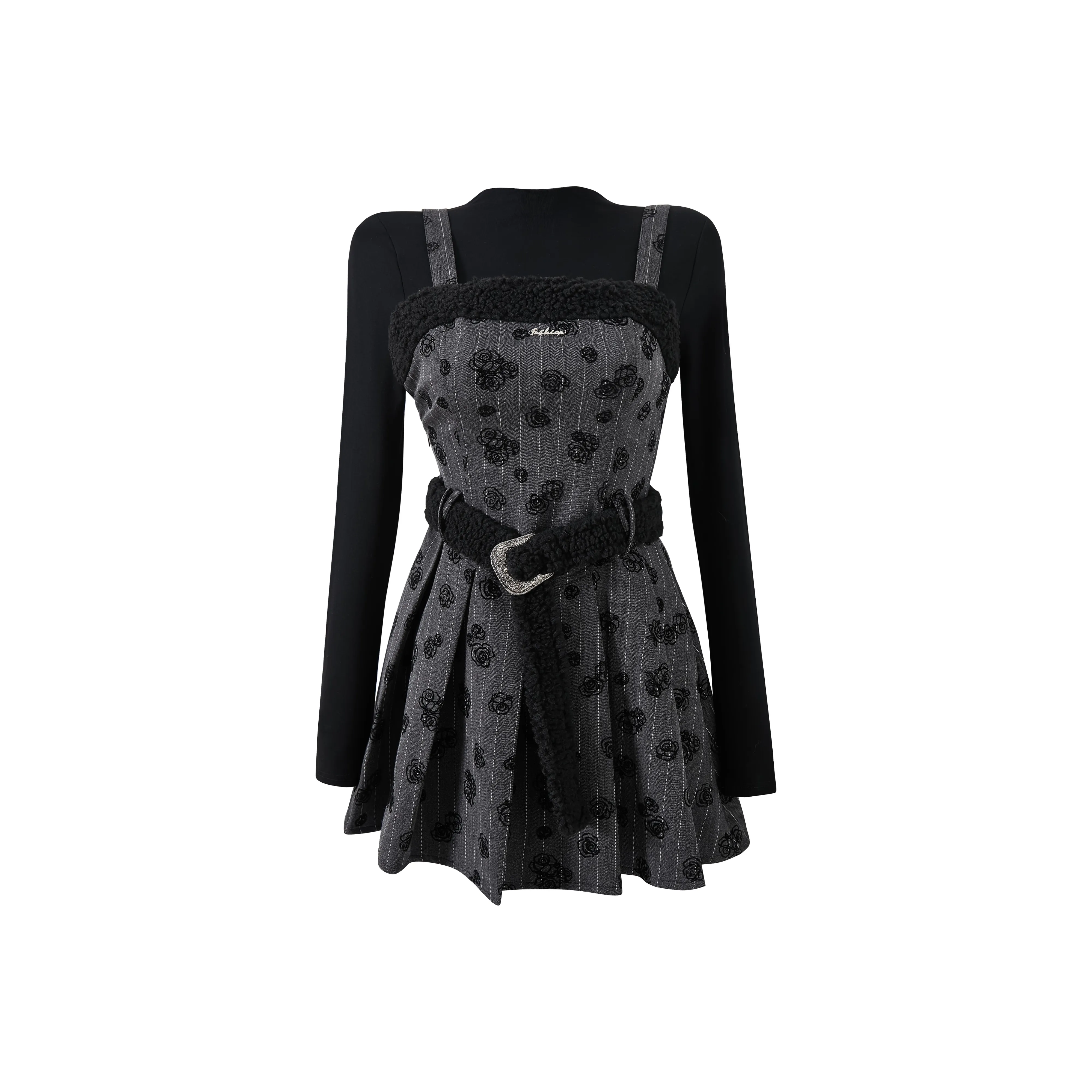 KAZAN Длинное платье с длинными рукавами женское черное