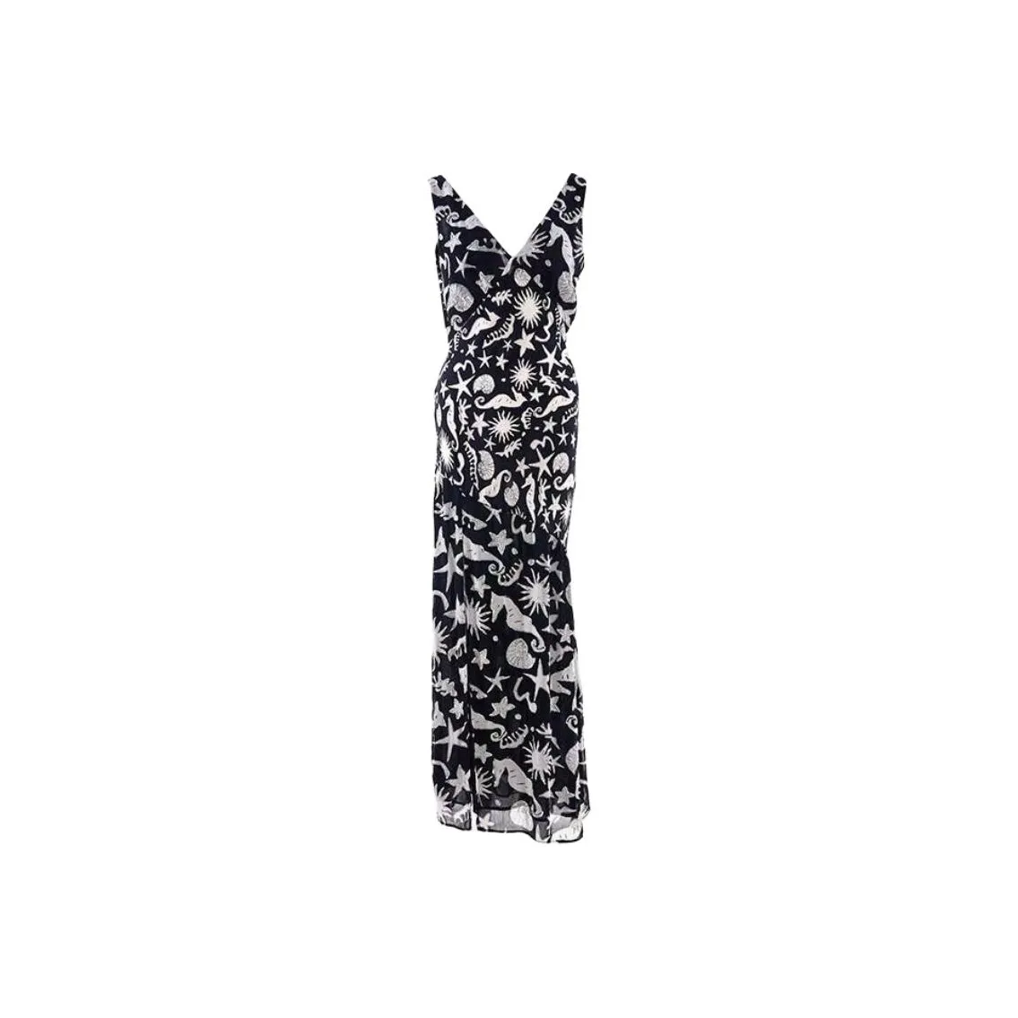 BESIONIA SS24 Sleeveless Dress Women's Black White