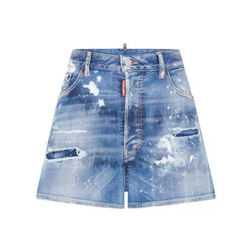 DSQUARED 2 Синие Женские Джинсовые Шорты