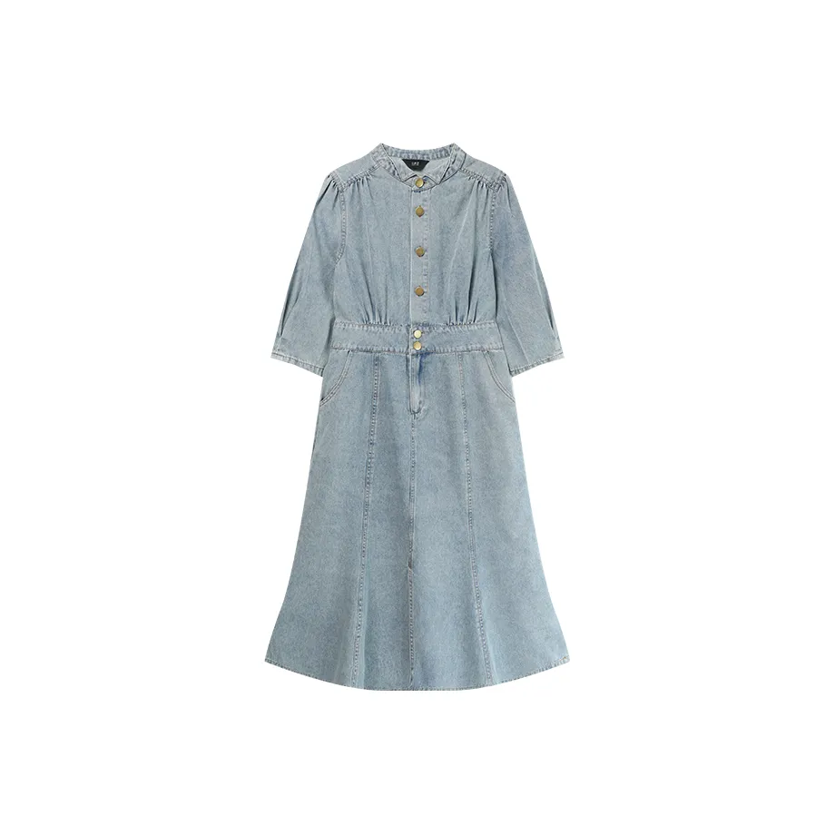 LOUISY AO Long-Sleeved Dresses Women's Light Blue