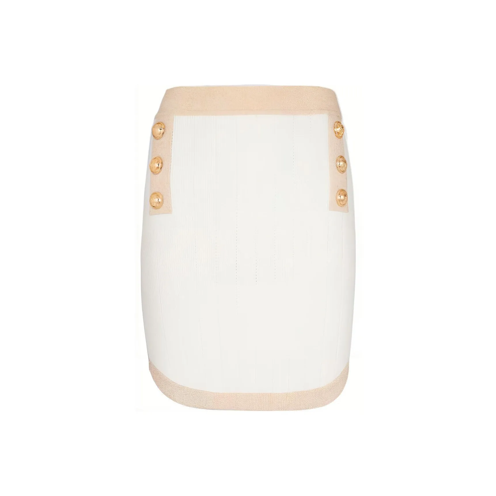 BALMAIN FW22 Повседневная длинная юбка Женская белая