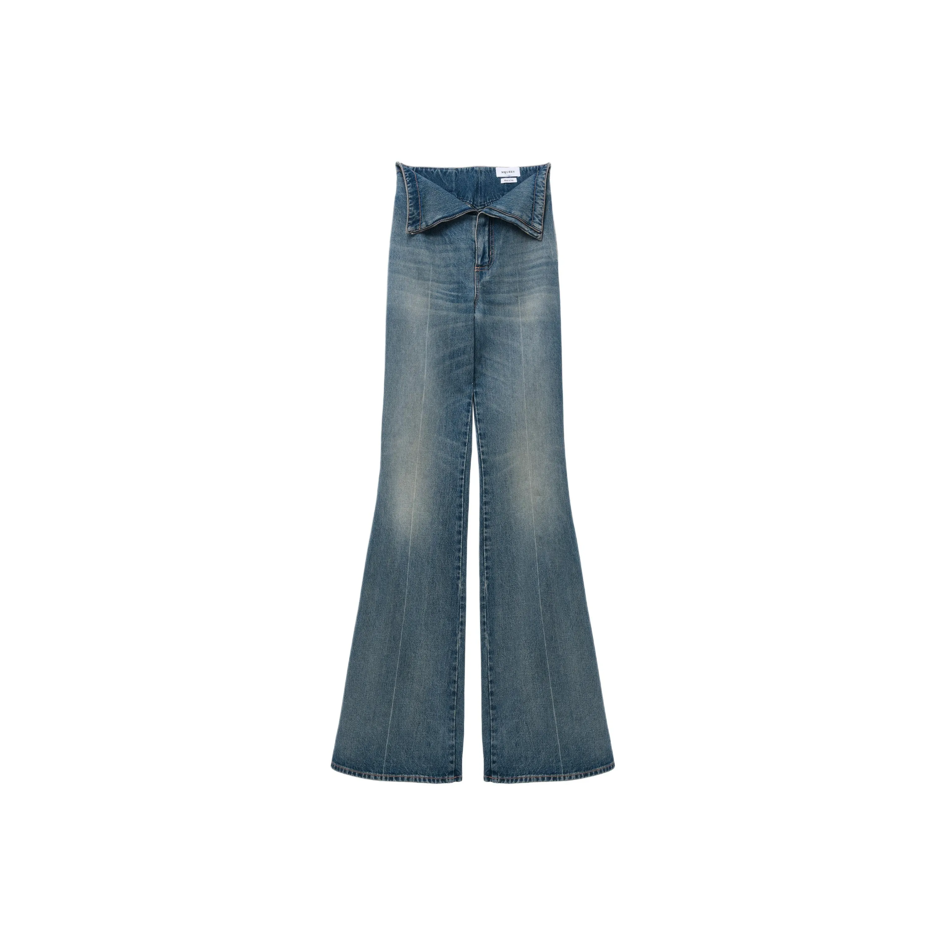 Alexander McQueen Fold Over Waist Jeans