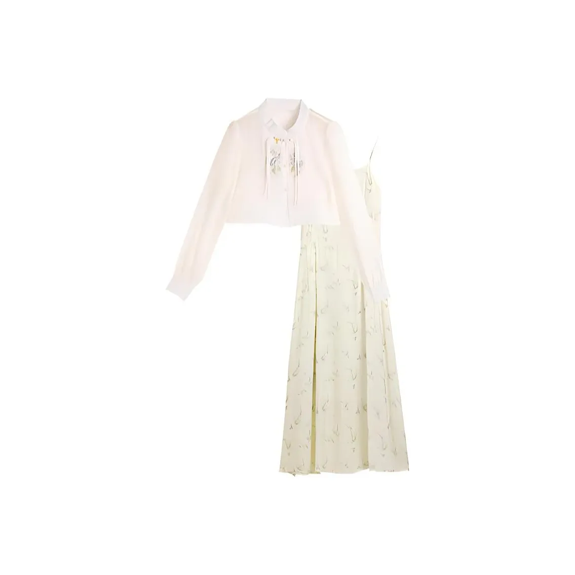 Hang Yi Court Skirt Set Women's Green