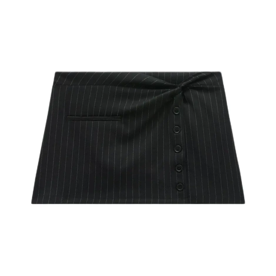 Courrèges Twist detailing Pinstripe Miniskirt