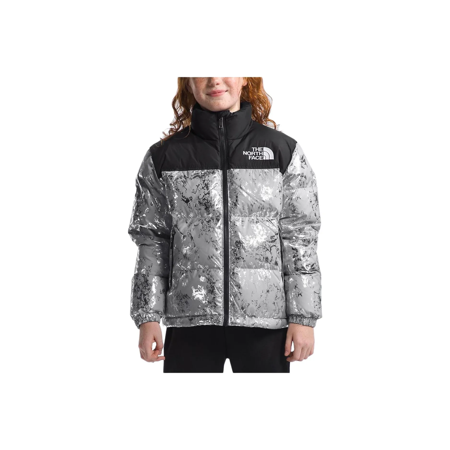 THE NORTH FACE Куртки и пальто Детская одежда 1996 Ретро куртка Nuptse Серебряная Детская