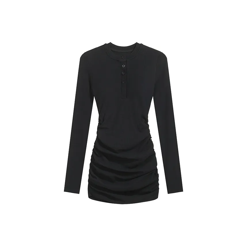 ABBY GODDESS Long Sleeved Dresses Women's Black