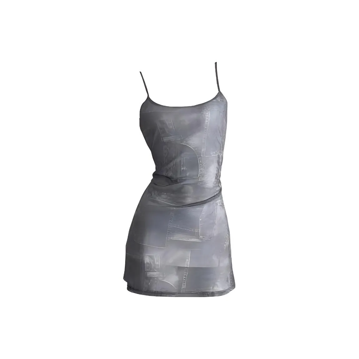 IQC Slip Платье Женское Серебристый Серый