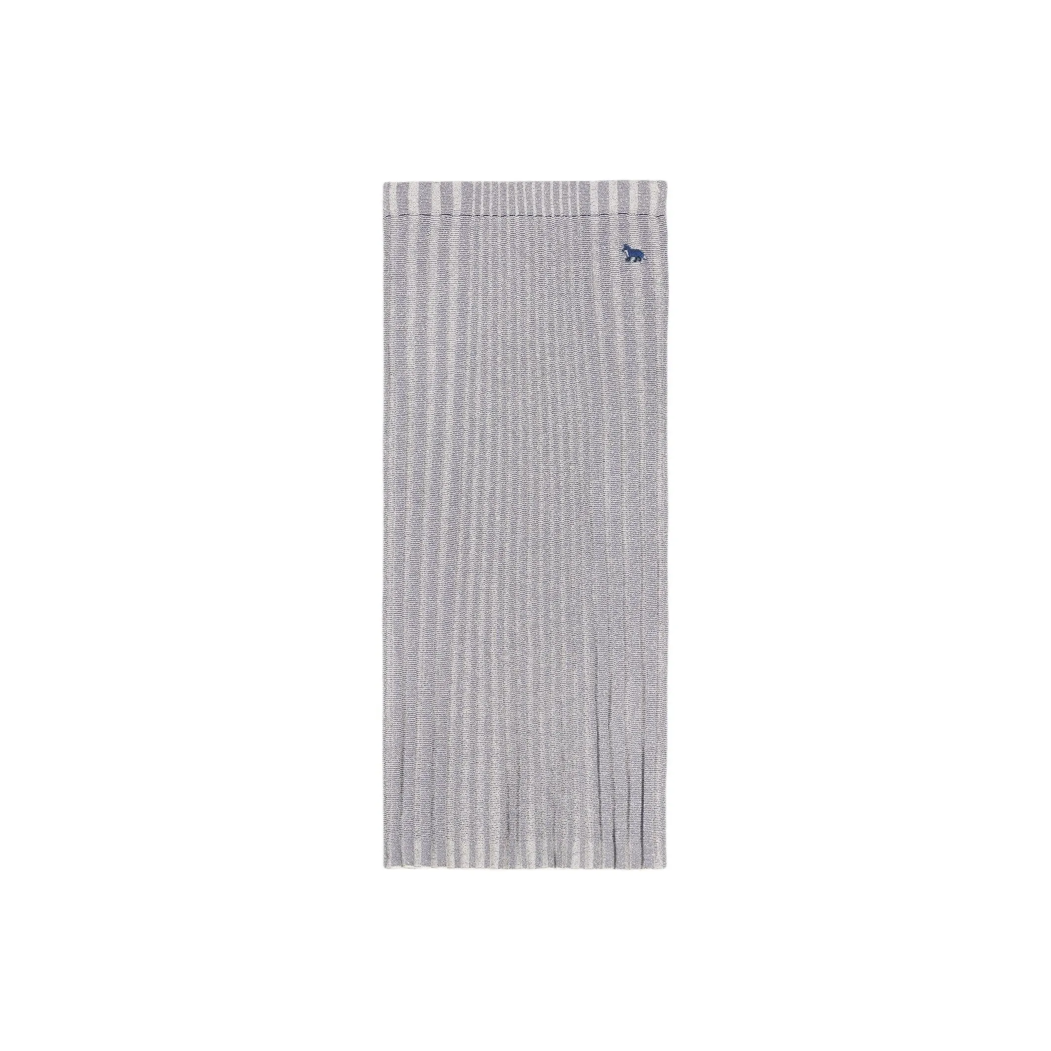 Maison Kitsuné Ribbed Knit Pencil Midi Skirt
