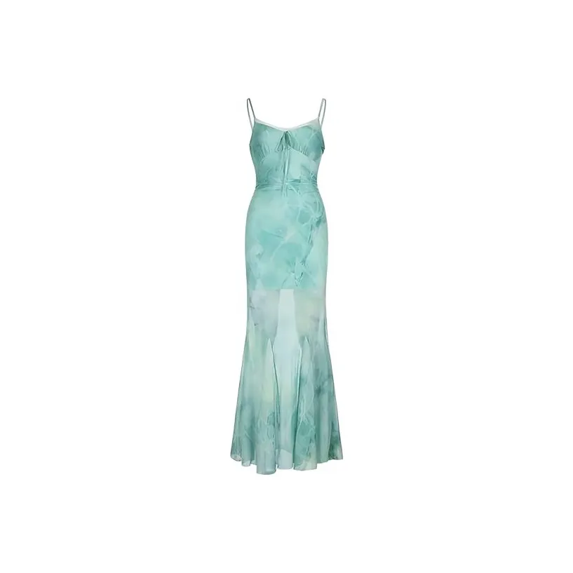 HUINIAN Slip Dress Women's Cyan