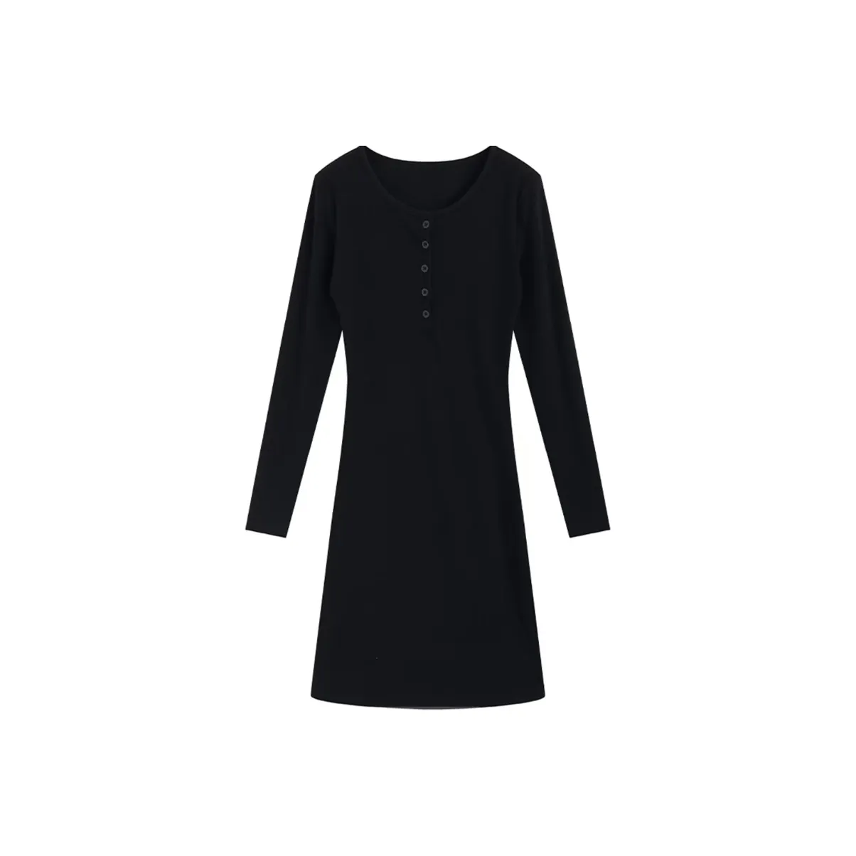 PAIN OR PLEASURE Long Sleeved Dress Women's Black
