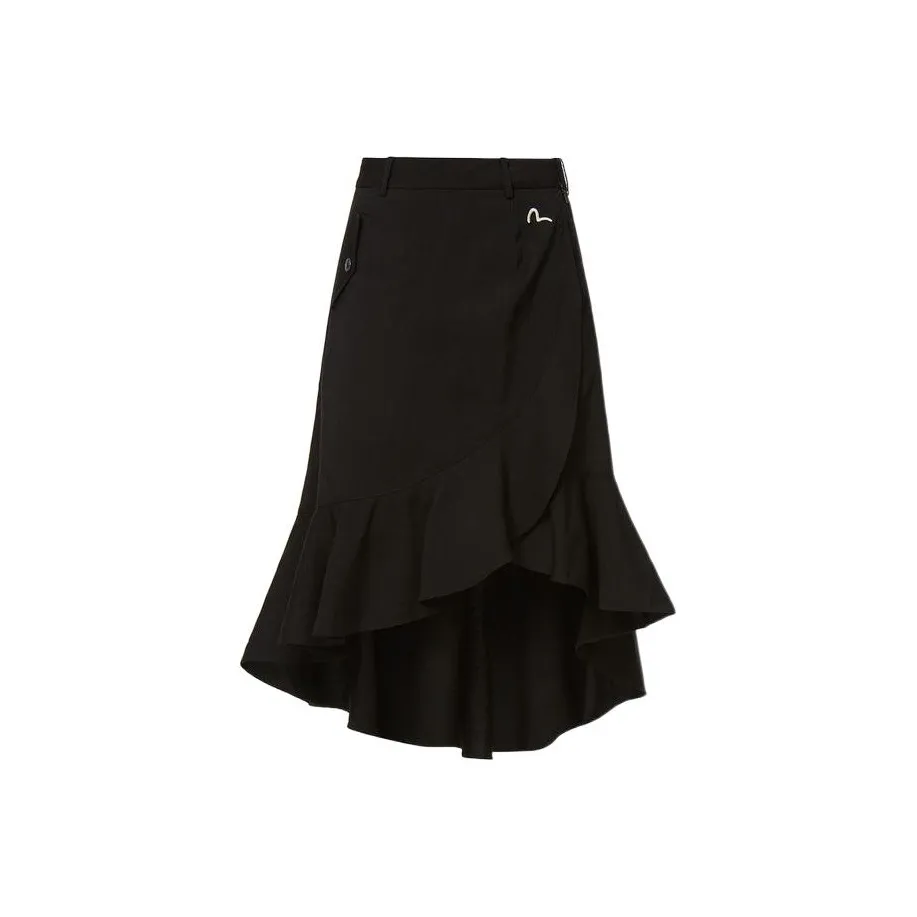 EVISU Черные Женские Повседневные Длинные Юбки