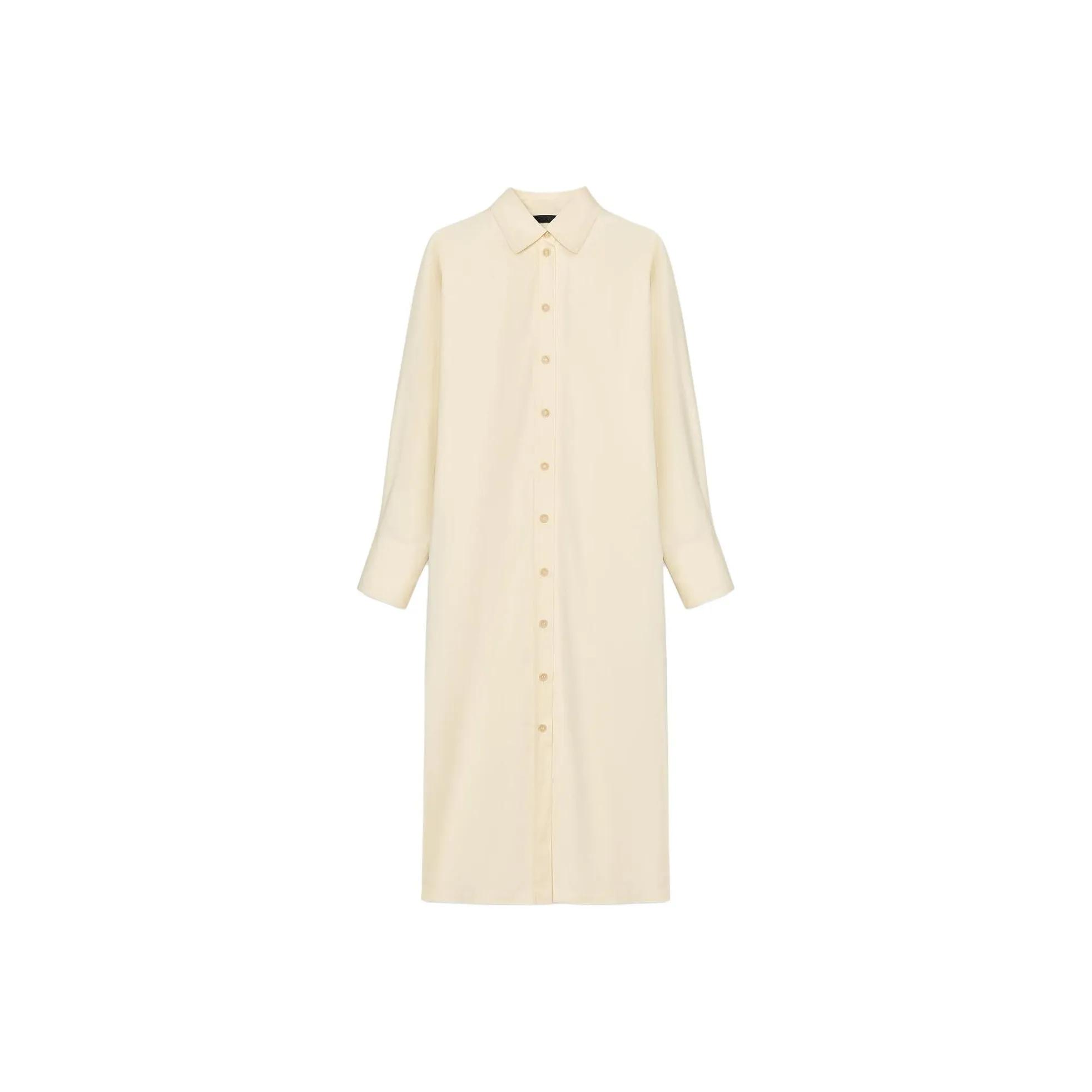 ZARA ZW Series Long Sleeved Dress Women's Light Yellow