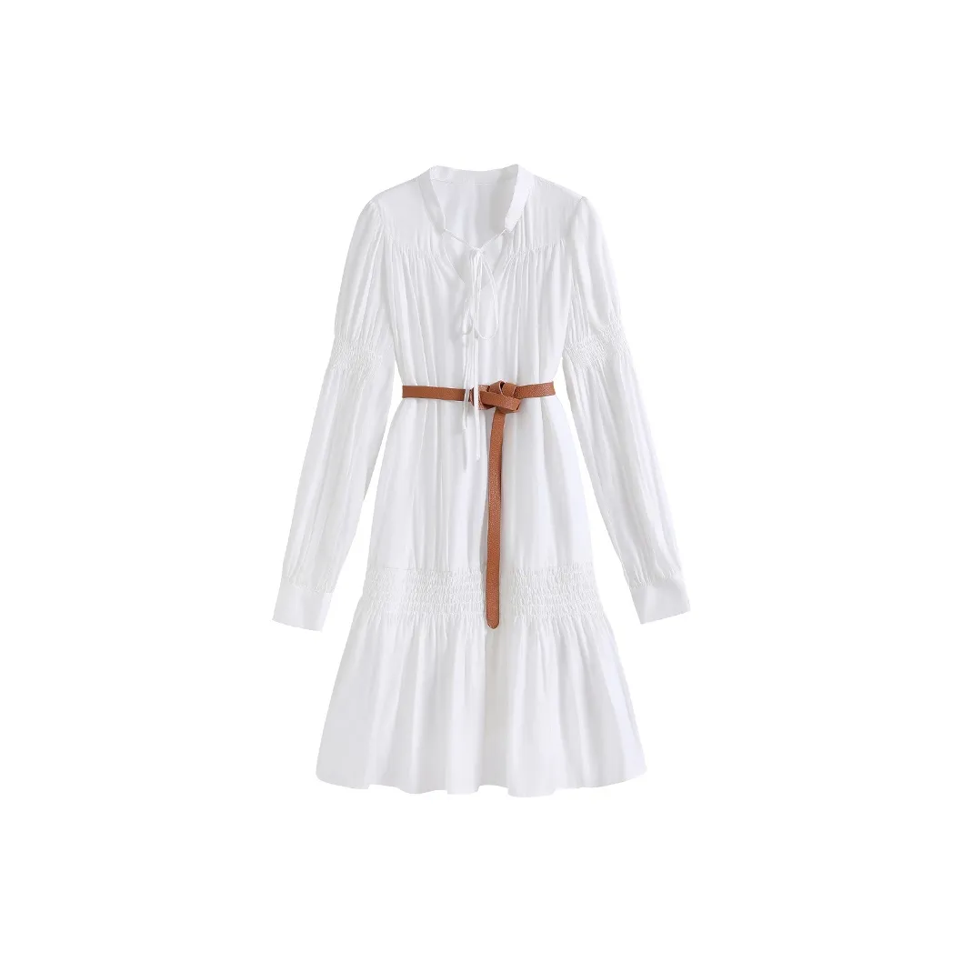 Shuhao Bai Long Sleeved Dress Women's White
