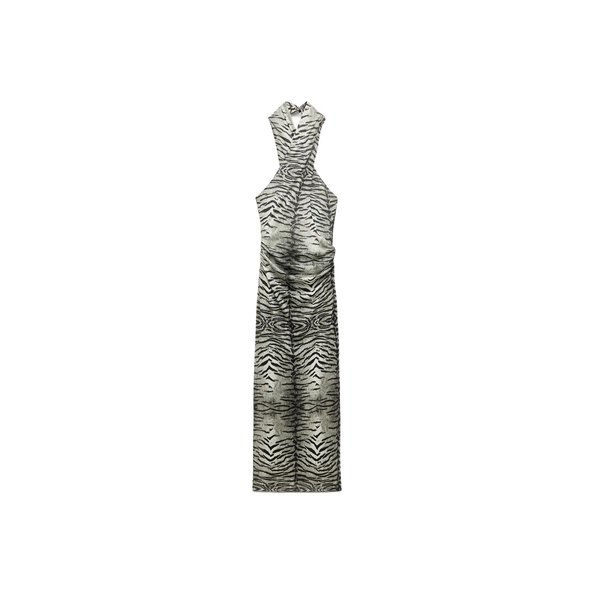 ZARA Trf Sleeveless Dress Women's Black/White