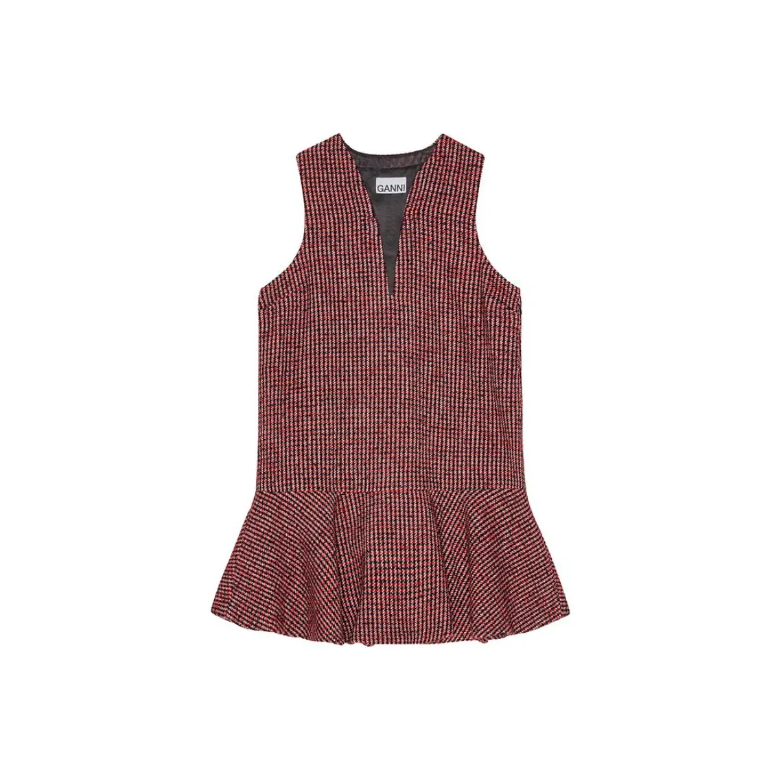GANNI Checked Mini Dress