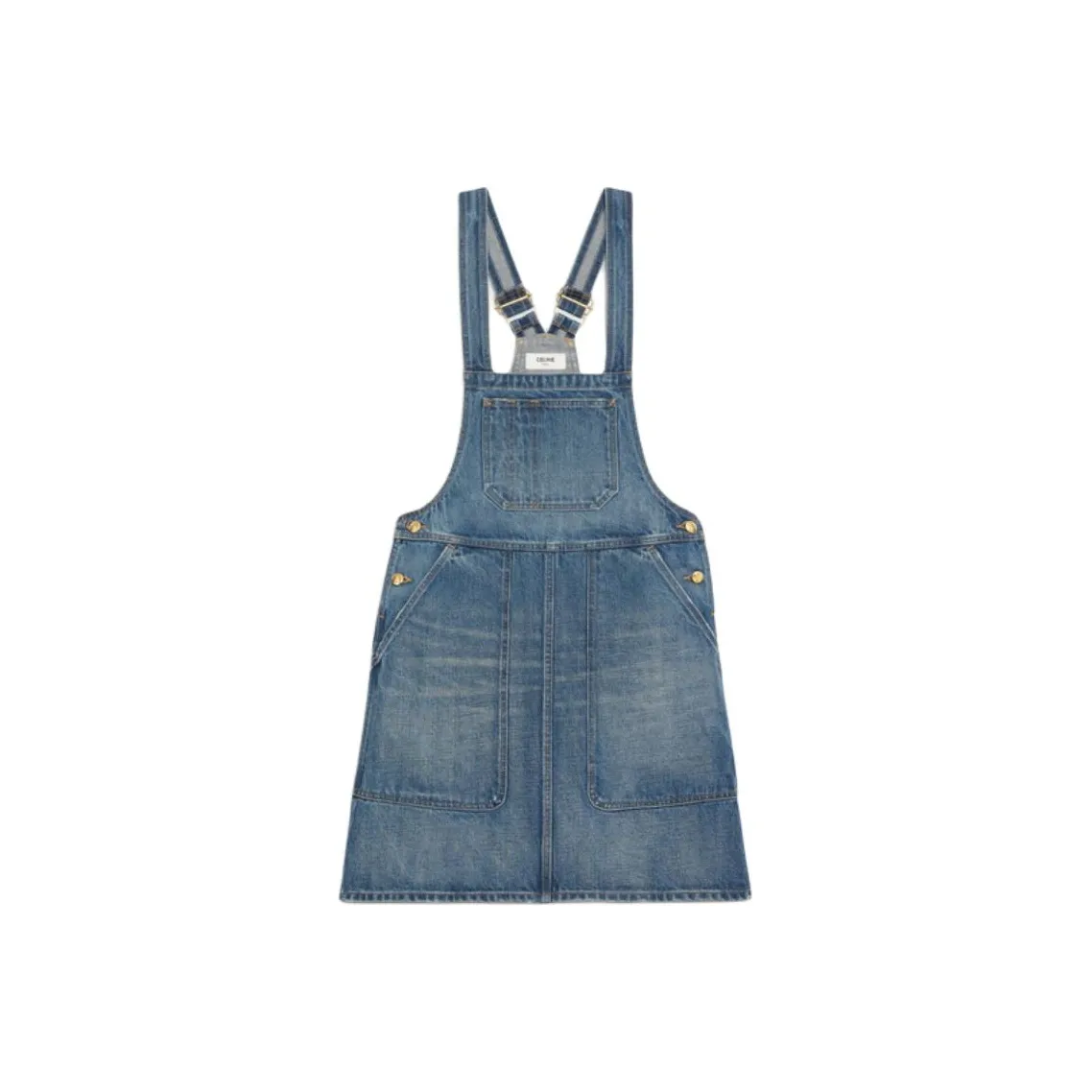 CELINE FW22 Denim Short Skirts Women's Denim Blue