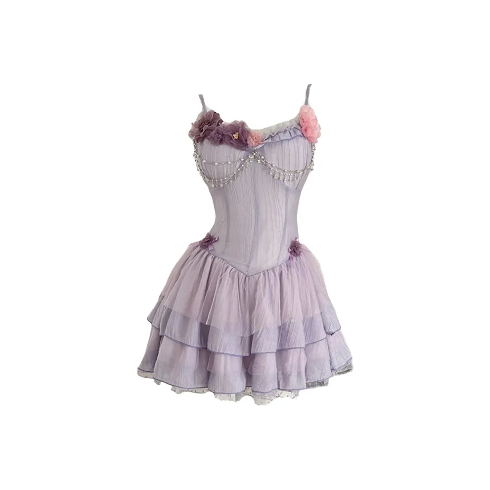 SYEEE WITH U Slip Платье Женское Фиолетовое