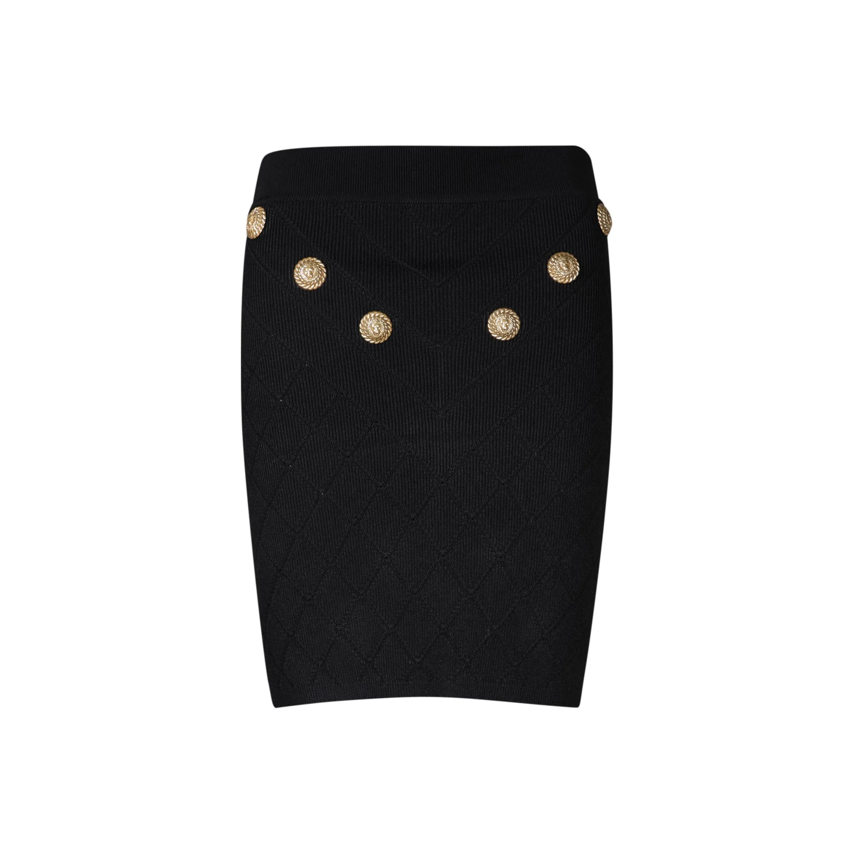 BALMAIN Fine Knit High Waisted Mini Skirt